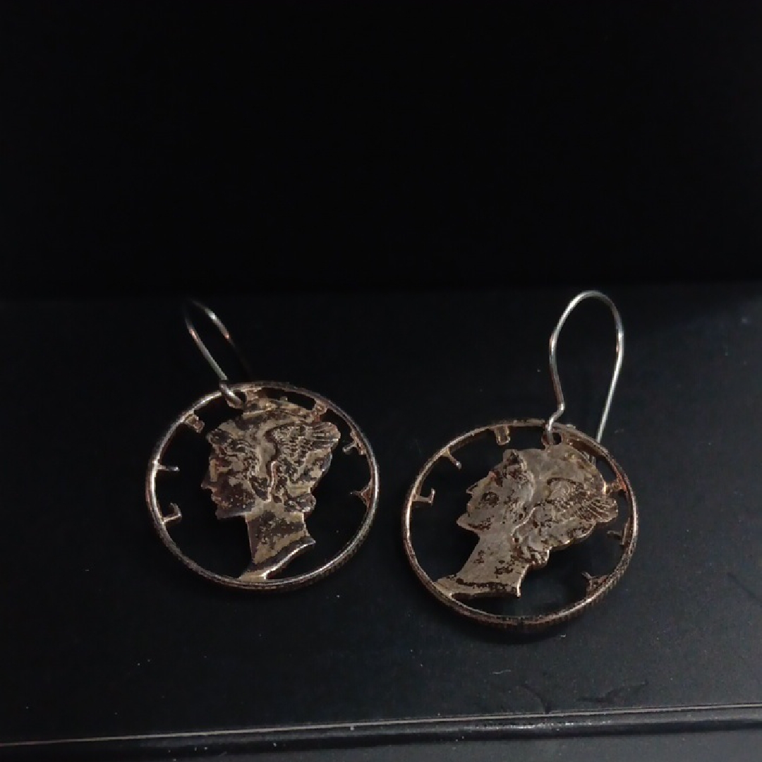 Vintage Mercury Dime Earrings
